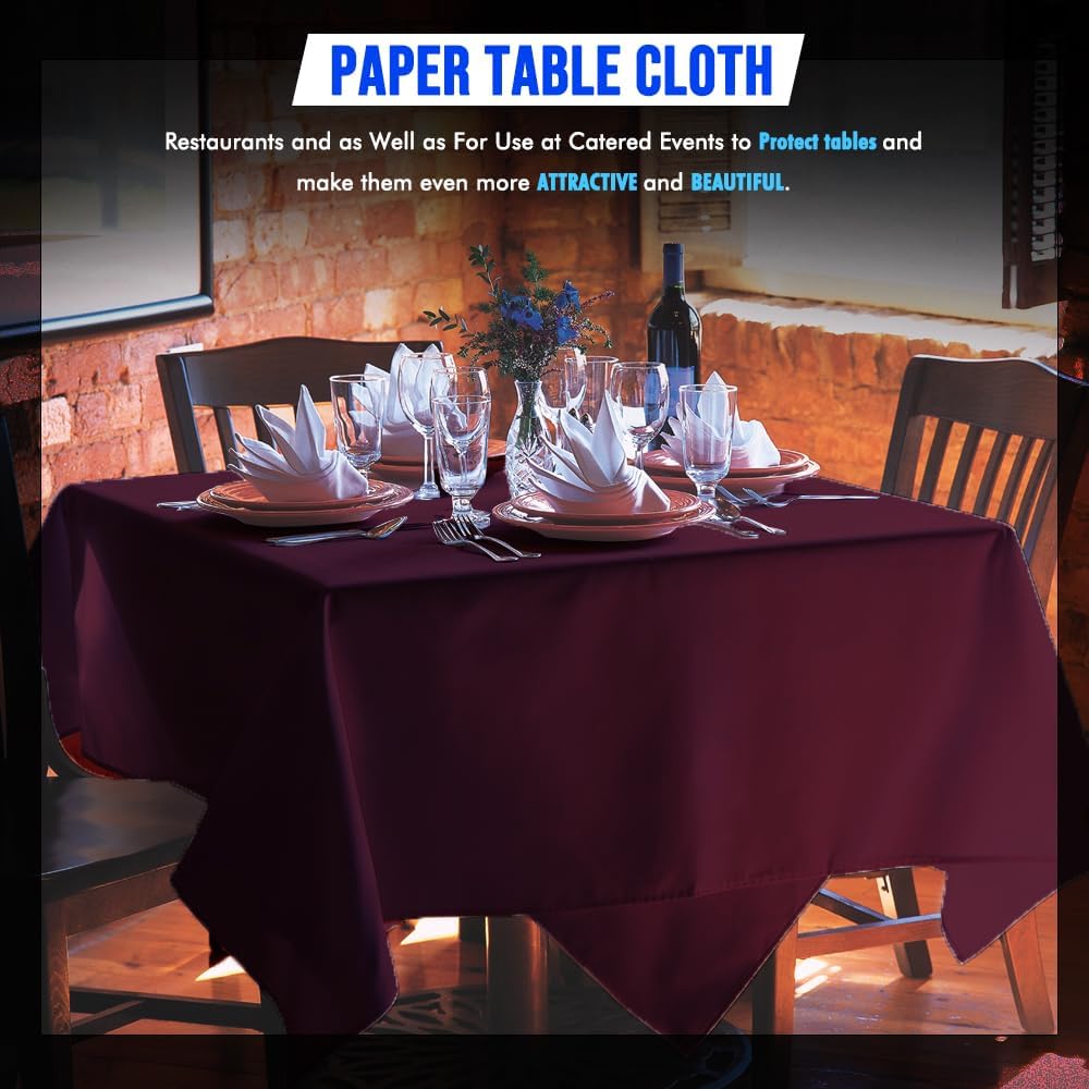 Burgundy Paper Table cover Pack of 25