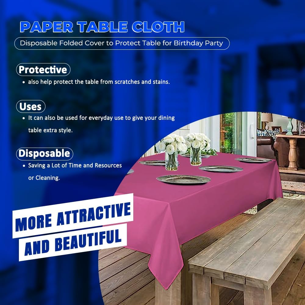 Baby Pink Paper Table Covers Pack of 25