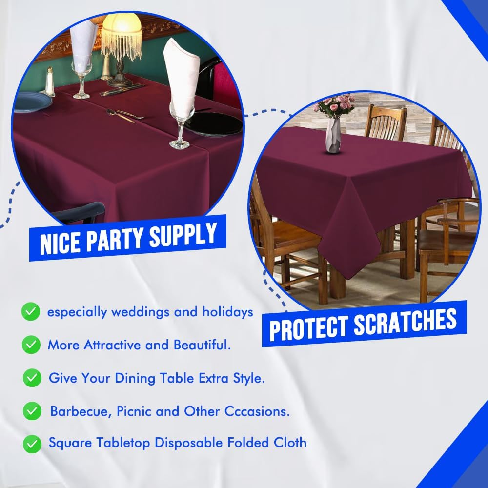 Burgundy Paper Table cover Pack of 25