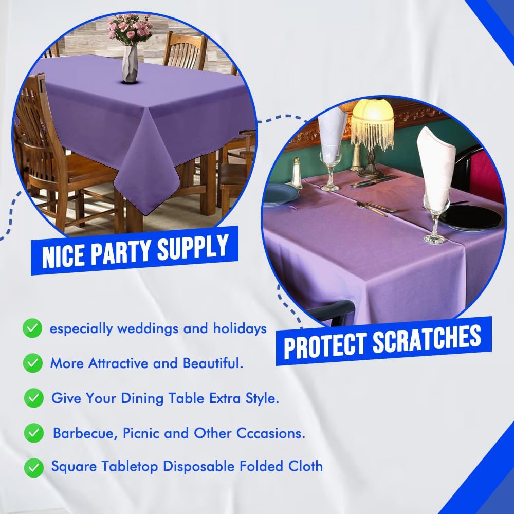 Lilac Paper Table cover Pack of 25